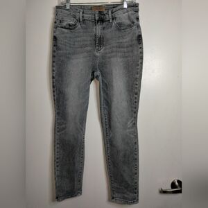 Judy Blue (Size 11/30) Gray Wash Stretch Tummy Control Skinny Fit Denim Jeans
